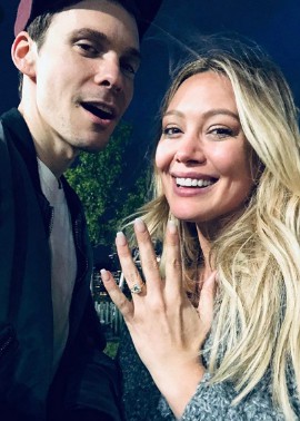 Hilary Duff showing off her engagement ring. personal life, relationship, baby, daughter, love